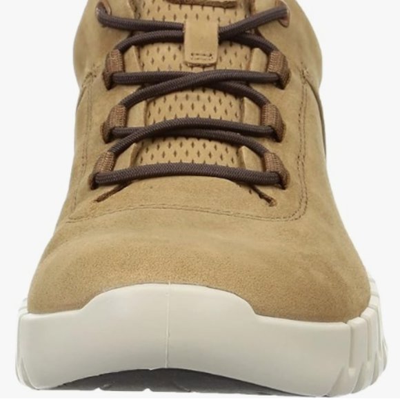 NEW ECCO Mens Gruuv Leather Fashion Sneaker Sz 7/7.5 camel nubuck/tan - Picture 7 of 8